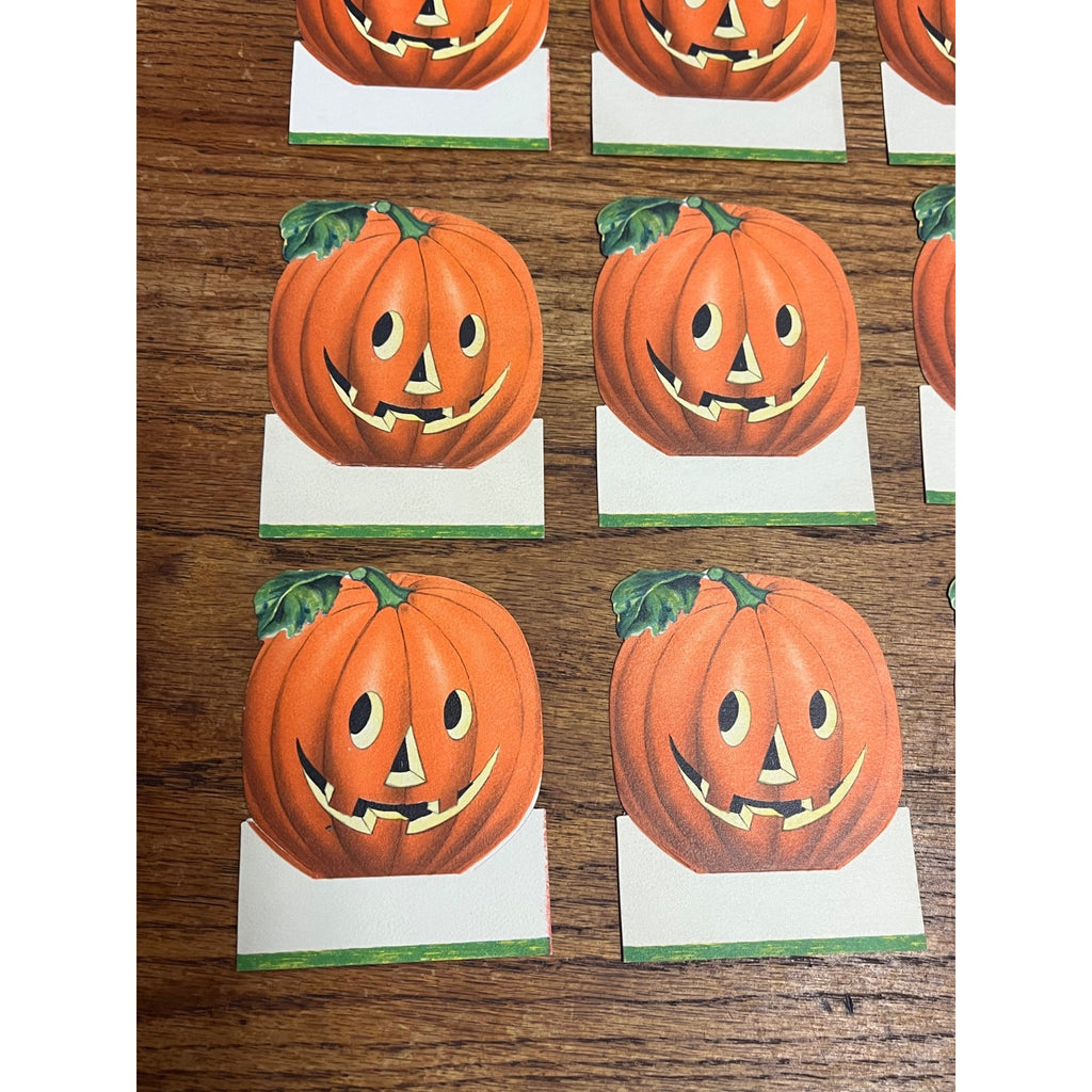 Vintage 1940s Halloween Hallmark Party Place Favor Cards JOL Jack o'Lantern 9pcs