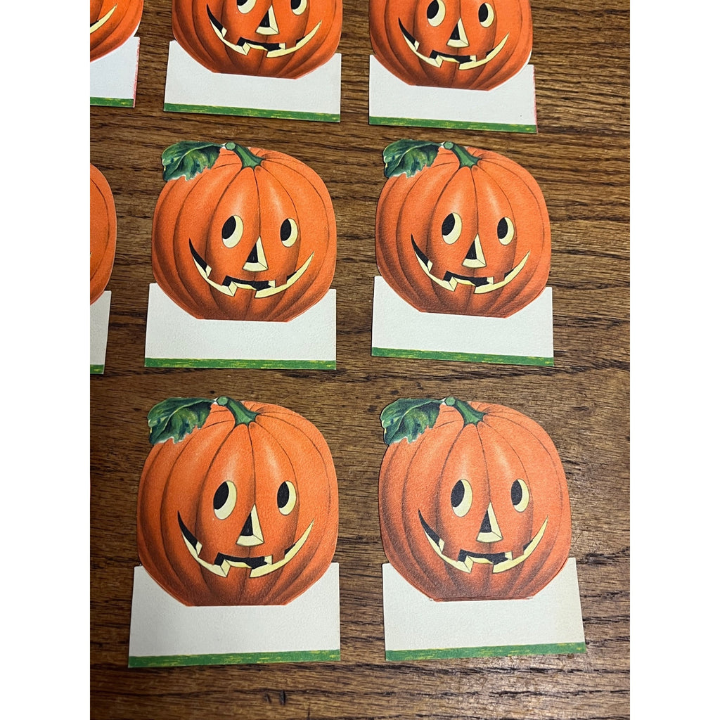 Vintage 1940s Halloween Hallmark Party Place Favor Cards JOL Jack o'Lantern 9pcs
