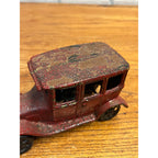 Antique Arcade Cast Iron Ford Model T Automobile 4-Door Red Toy - Read