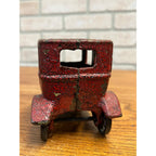 Antique Arcade Cast Iron Ford Model T Automobile 4-Door Red Toy - Read