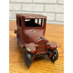Antique Arcade Cast Iron Ford Model T Automobile 4-Door Red Toy - Read