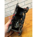Antique Arcade Cast Iron Ford Model T Automobile 4-Door Red Toy - Read