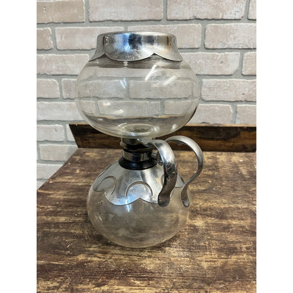 Vintage 1930s Pyrex Silex Double Bubble Percolator Coffee Pot Maker Glass