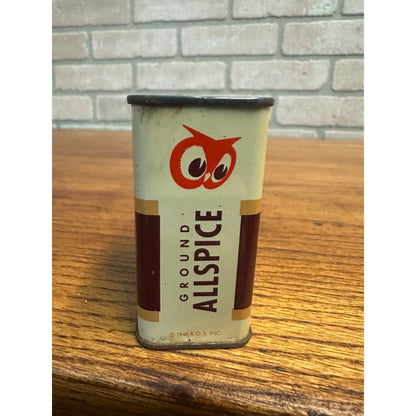 Vintage Red Owl Spice Tin Allspice Red Owl Stores Minneapolis MN Advertising