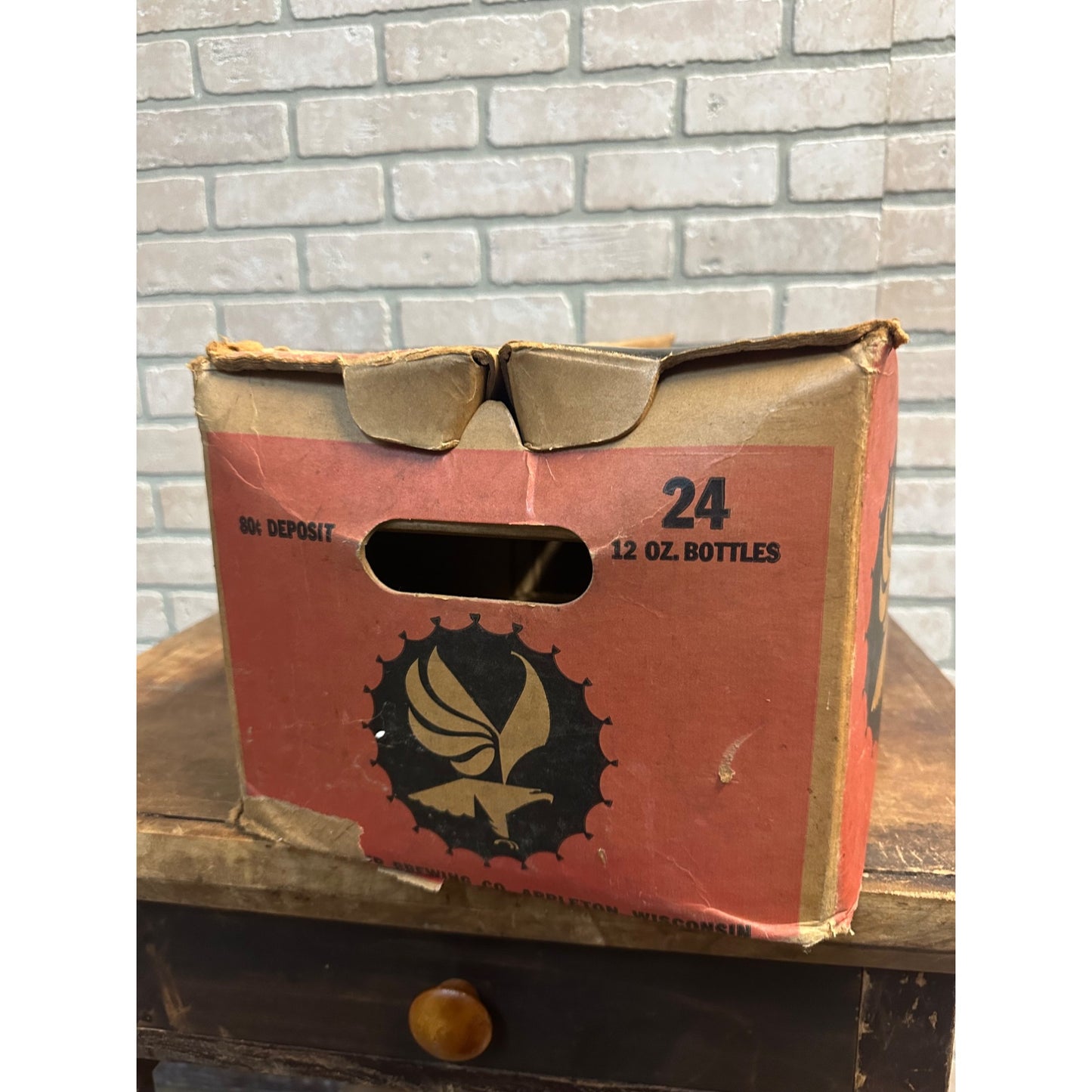 Vintage Adler Brau - Geo Walter Brewing Co. - Appleton Wis Cardboard Box Bottle Crate Carrier