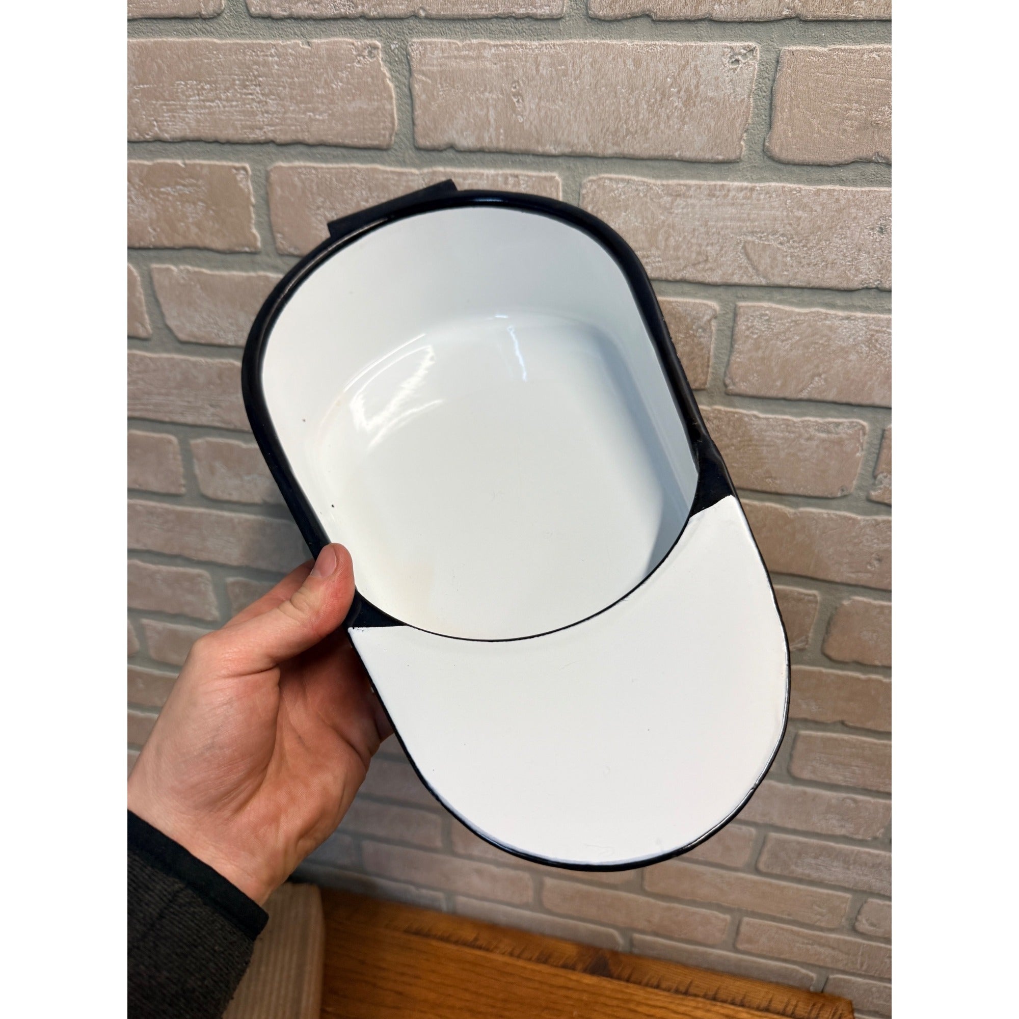 Vintage 1930s Enamel Hospital White Medical Bed Pan + Box Ascepticon Co New York