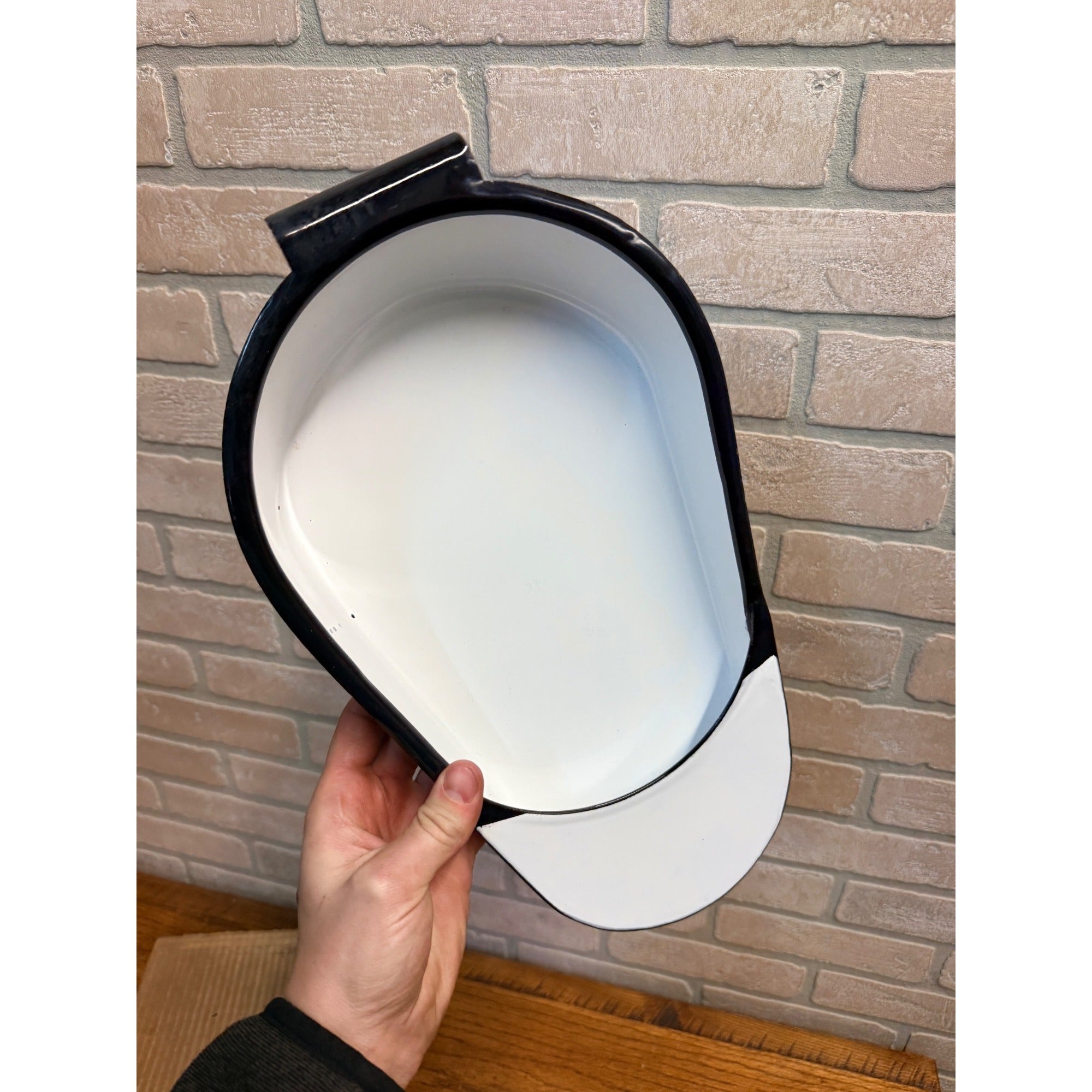 Vintage 1930s Enamel Hospital White Medical Bed Pan + Box Ascepticon Co New York