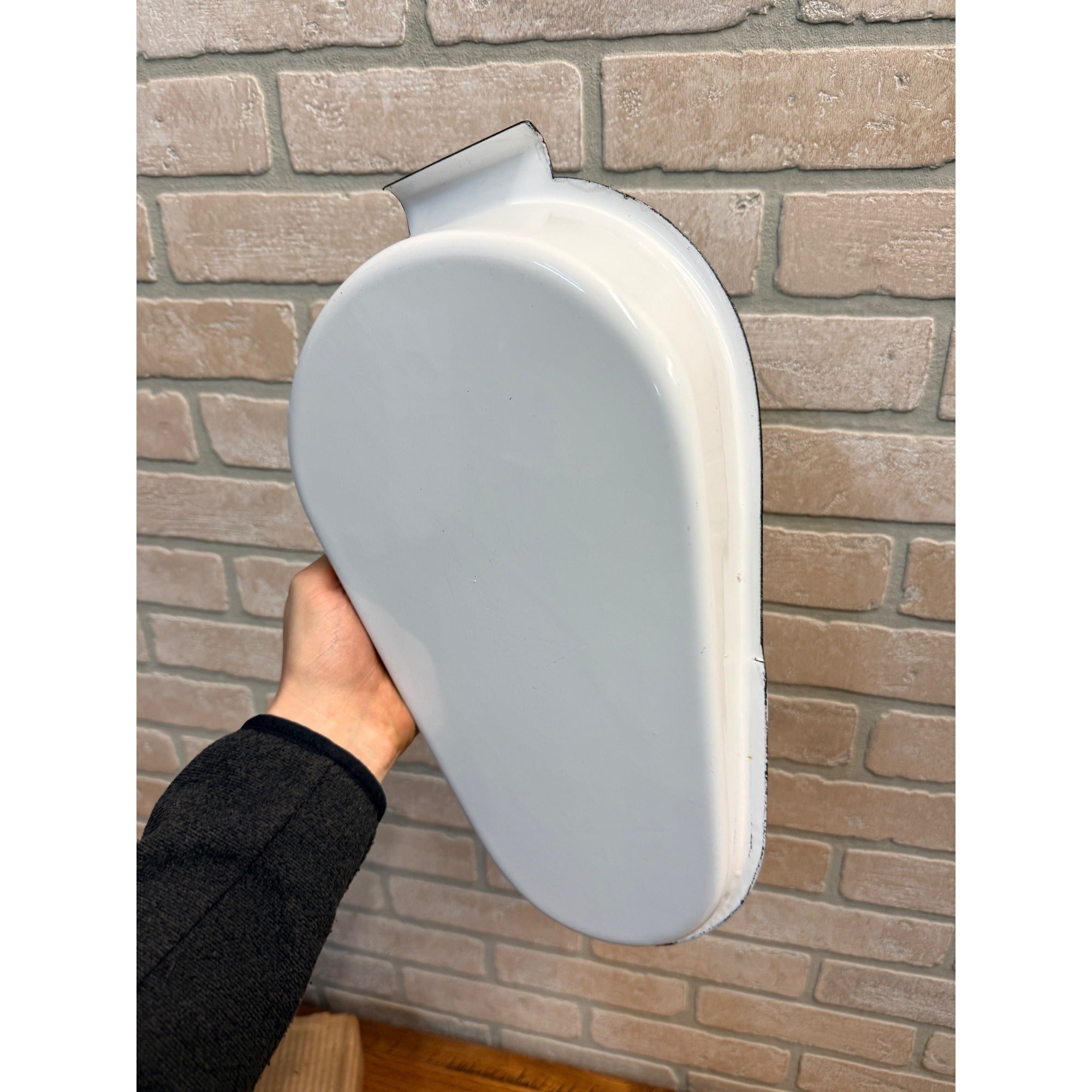 Vintage 1930s Enamel Hospital White Medical Bed Pan + Box Ascepticon Co New York