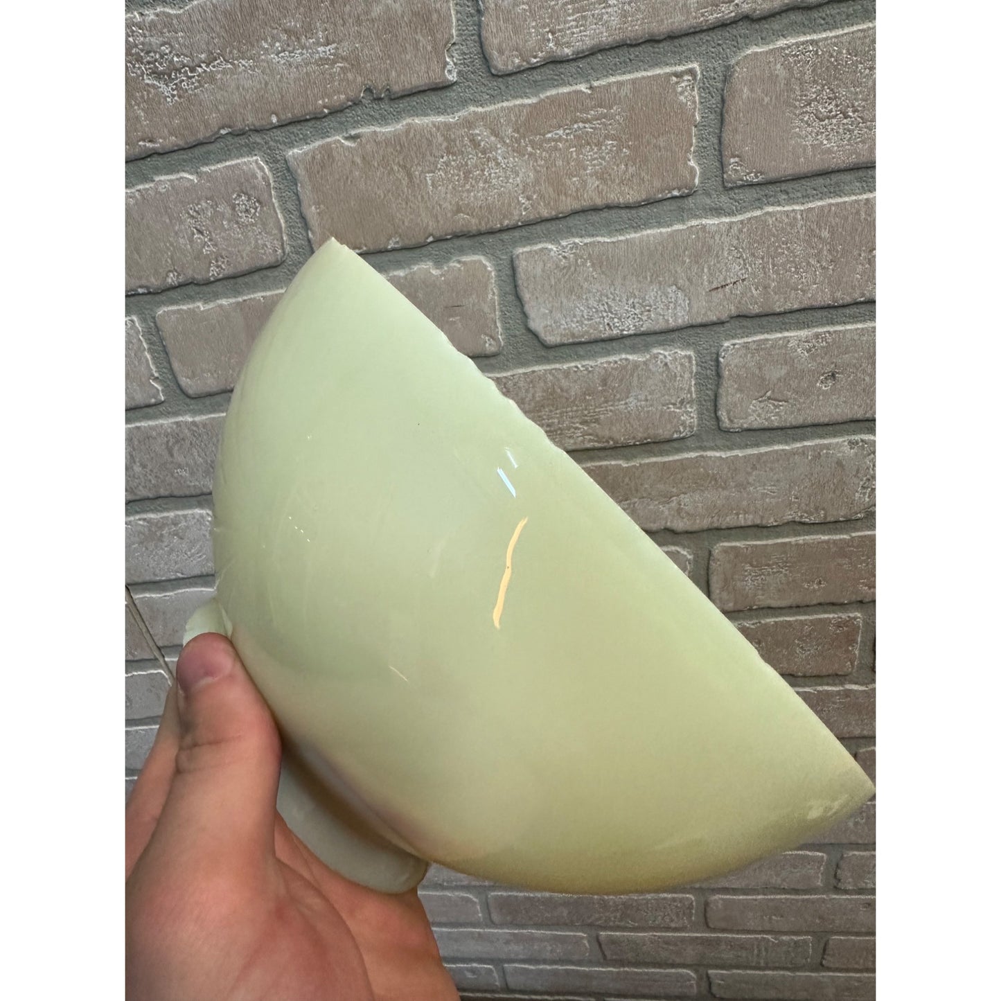 Antique Vintage Uranium Glass 7.5” Oil Lamp Shade
