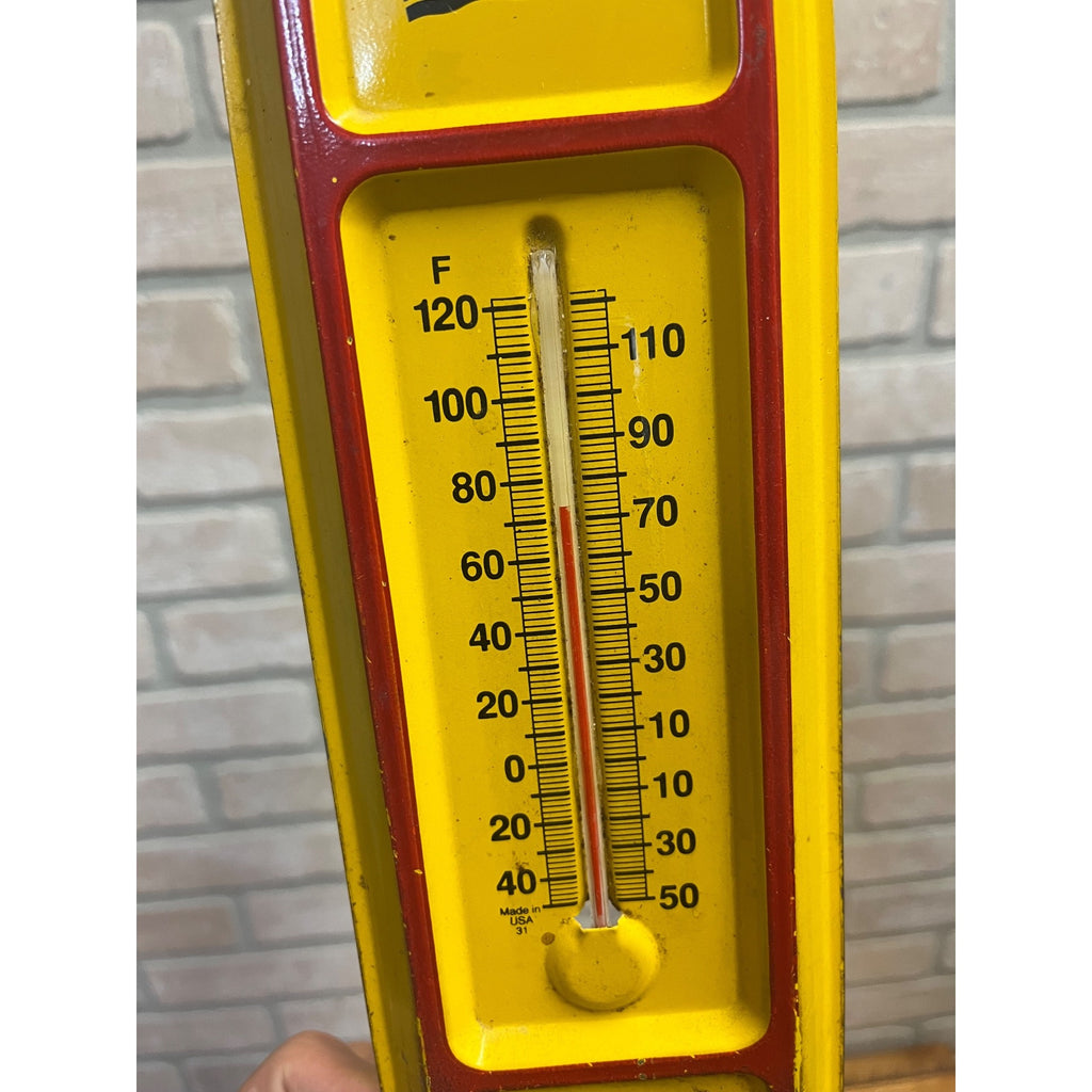 Vintage The Reporter Newspaper Advertising Thermometer Sign Fond du Lac Wisconsin