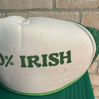 100% IRISH GREEN WHITE TAIWAN RETRO SNAPBACK HAT MESH