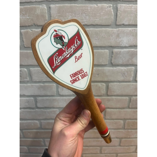 Vintage Leinenkugels Beer 11" Wooden Wood Tap Handle Bar Pub