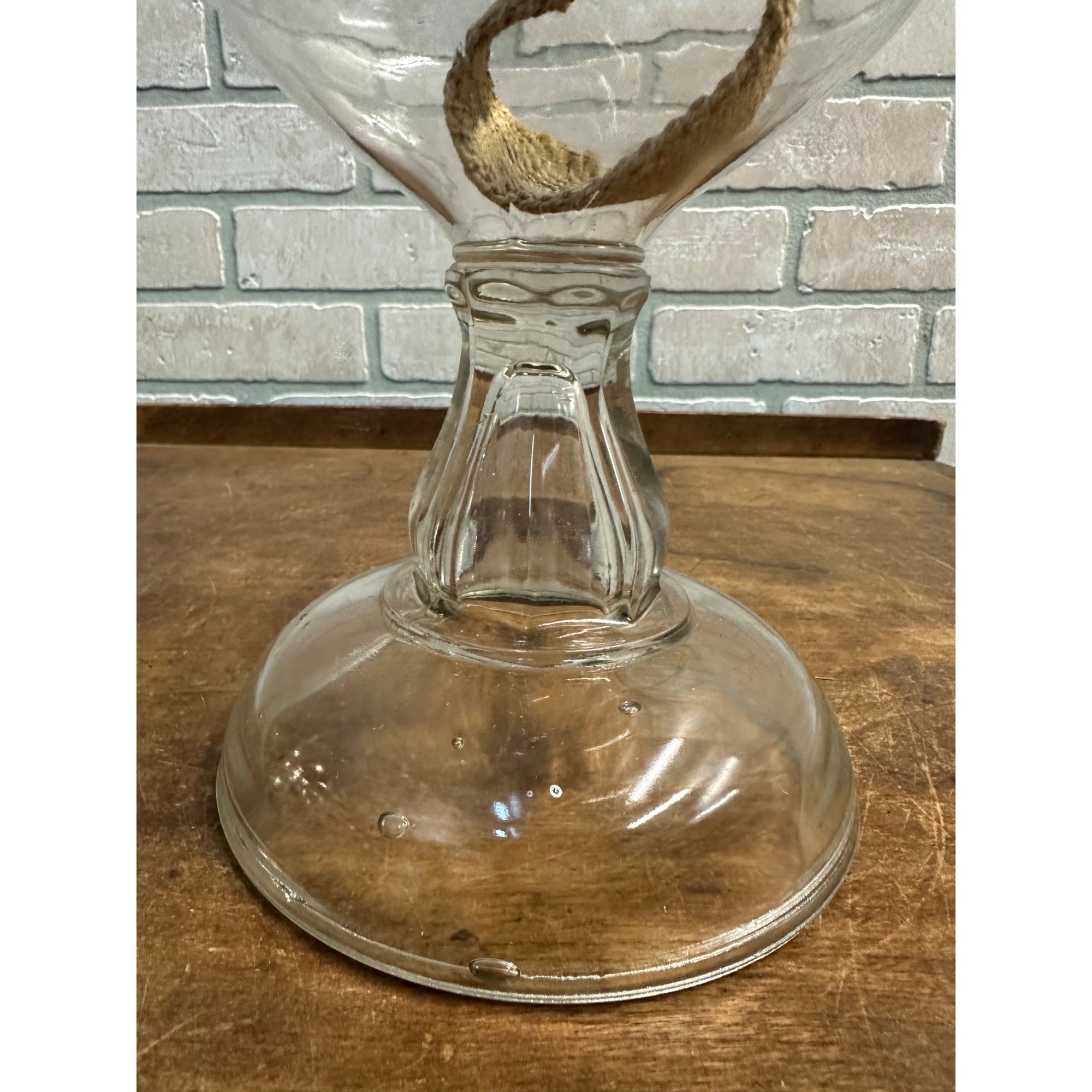 Antique 1900s Riverside 8-Panel Pedestal Oil Lamp Glass EAPG w/ Queen Anne 2 Burner