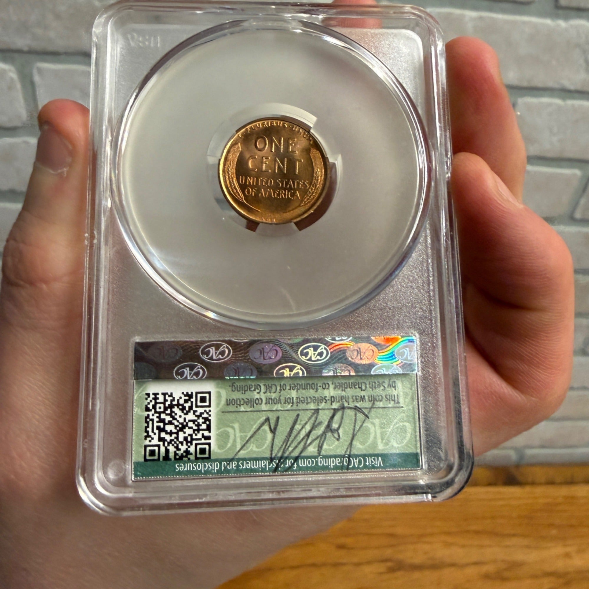 1909 VDB 1C CAC MS65RD - Lincoln Cent (Wheat Reverse) - Popular VDB Witterbrick