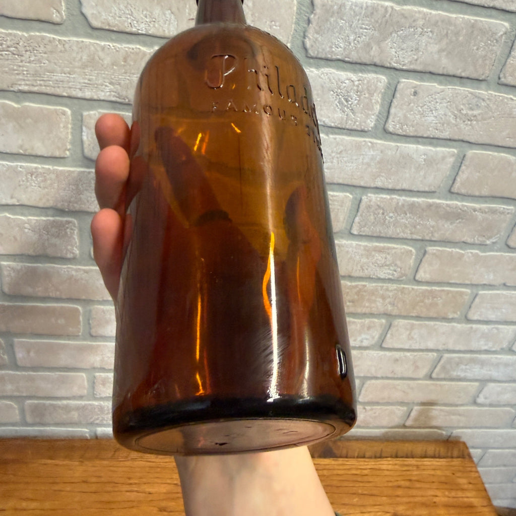 Vintage Philadelphia - Famous Since 1894 Embossed Whiskey Bottle - Screw Top w/ Cap