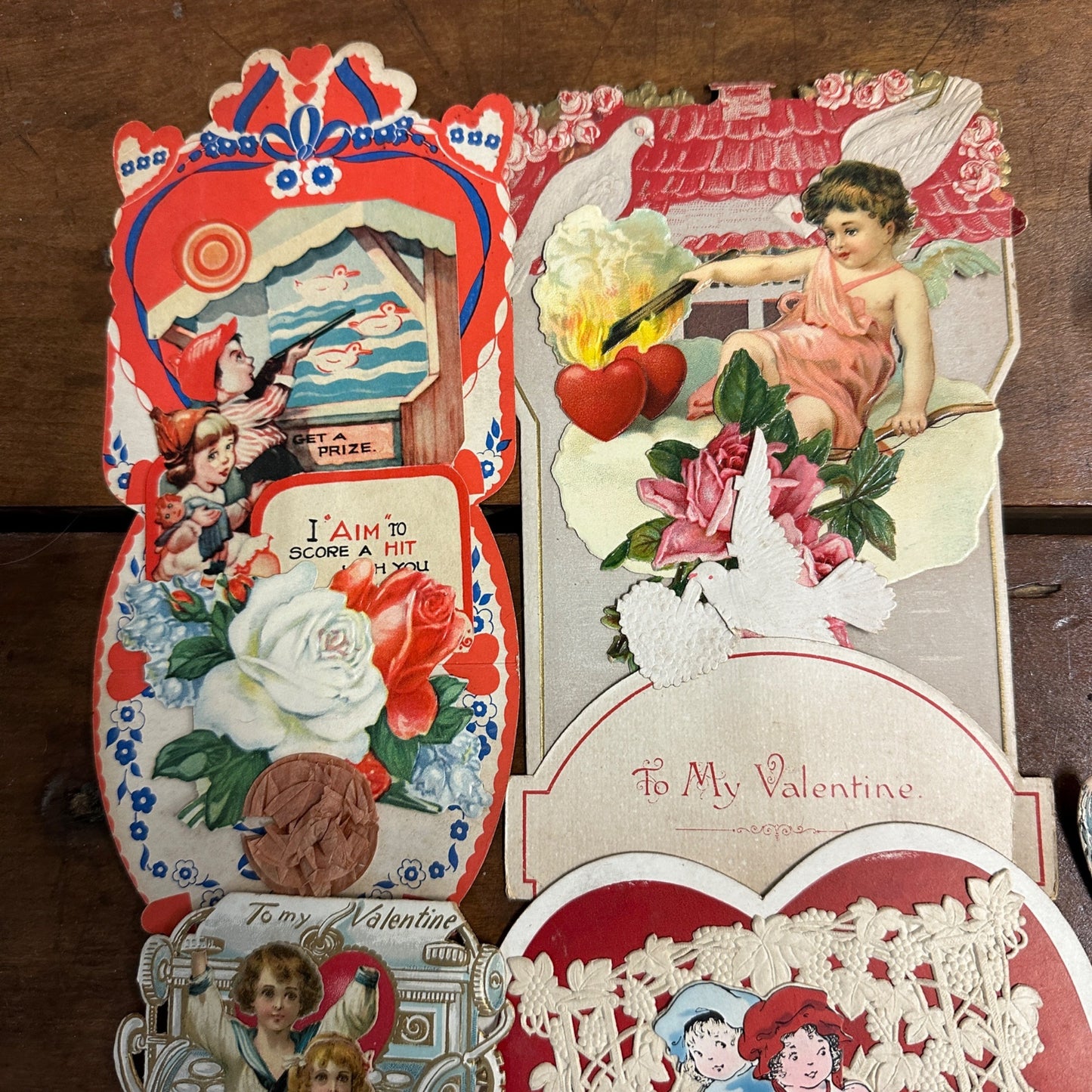 Vintage Early 1900s Valentines Day Cards Scrap Mechanical ++