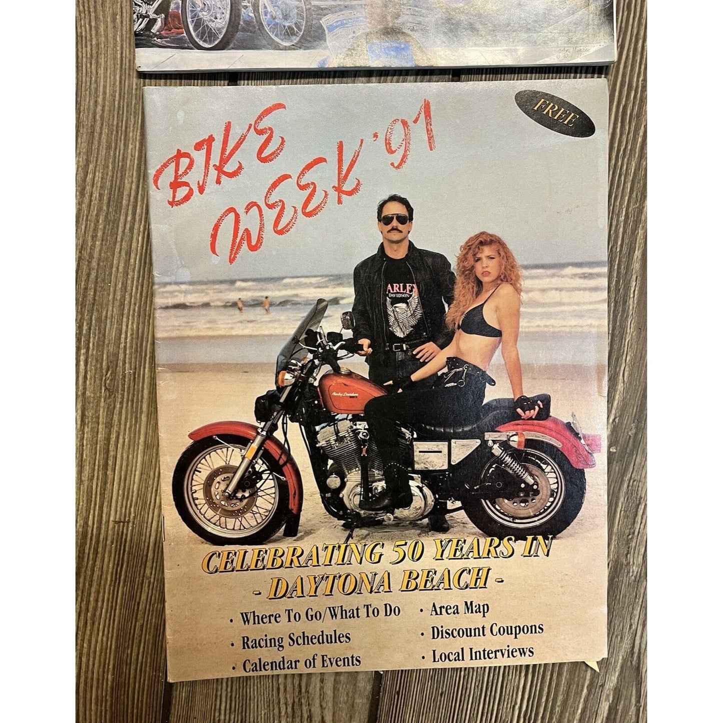 Vintage 1991 Bike Week Daytona Beach Florida Guide Magazine Programs 50 Years