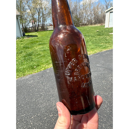 Vintage 1910s Upper Peninsula Brewing Co. Amber Brown Beer Bottle Michigan