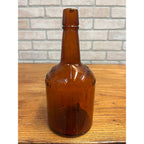 Antique Amber Glass Whiskey Bottle From Wright & Taylor Distillers Early 1900s