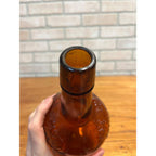 Antique Amber Glass Whiskey Bottle From Wright & Taylor Distillers Early 1900s