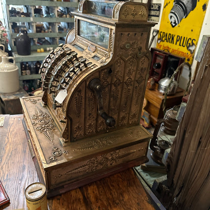 1910S  MODEL 441 BRASS NATIONAL CASH REGISTER FOR PARTS RESTORATION