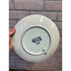 Vintage Blue Delft Boch Belgium La Louviere Plate Old Lady & Sea Captain 11.5"
