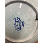 Vintage Blue Delft Boch Belgium La Louviere Plate Old Lady & Sea Captain 11.5"