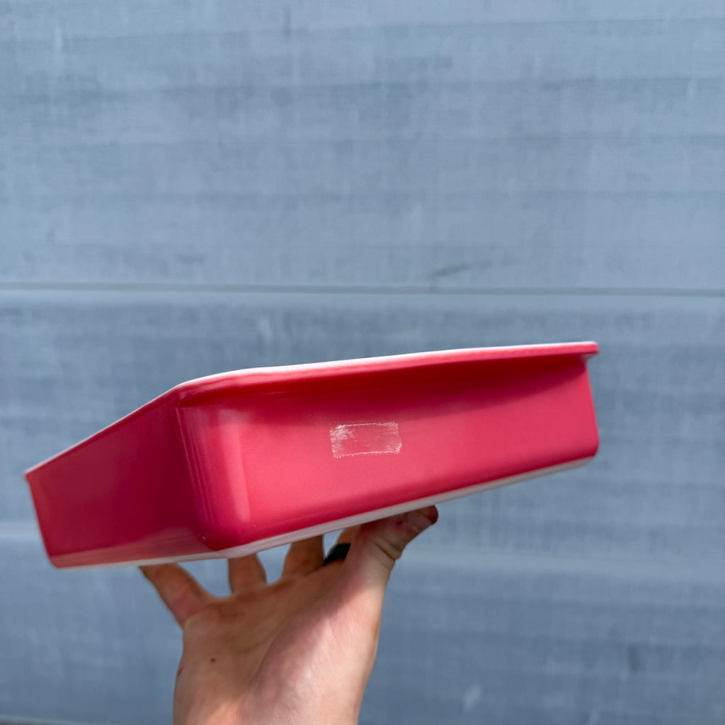 Vintage Pyrex Flamingo Pink Square 8" Baking Dish #222 MCM Bakeware Kitchen