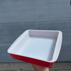 Vintage Pyrex Flamingo Pink Square 8" Baking Dish #222 MCM Bakeware Kitchen