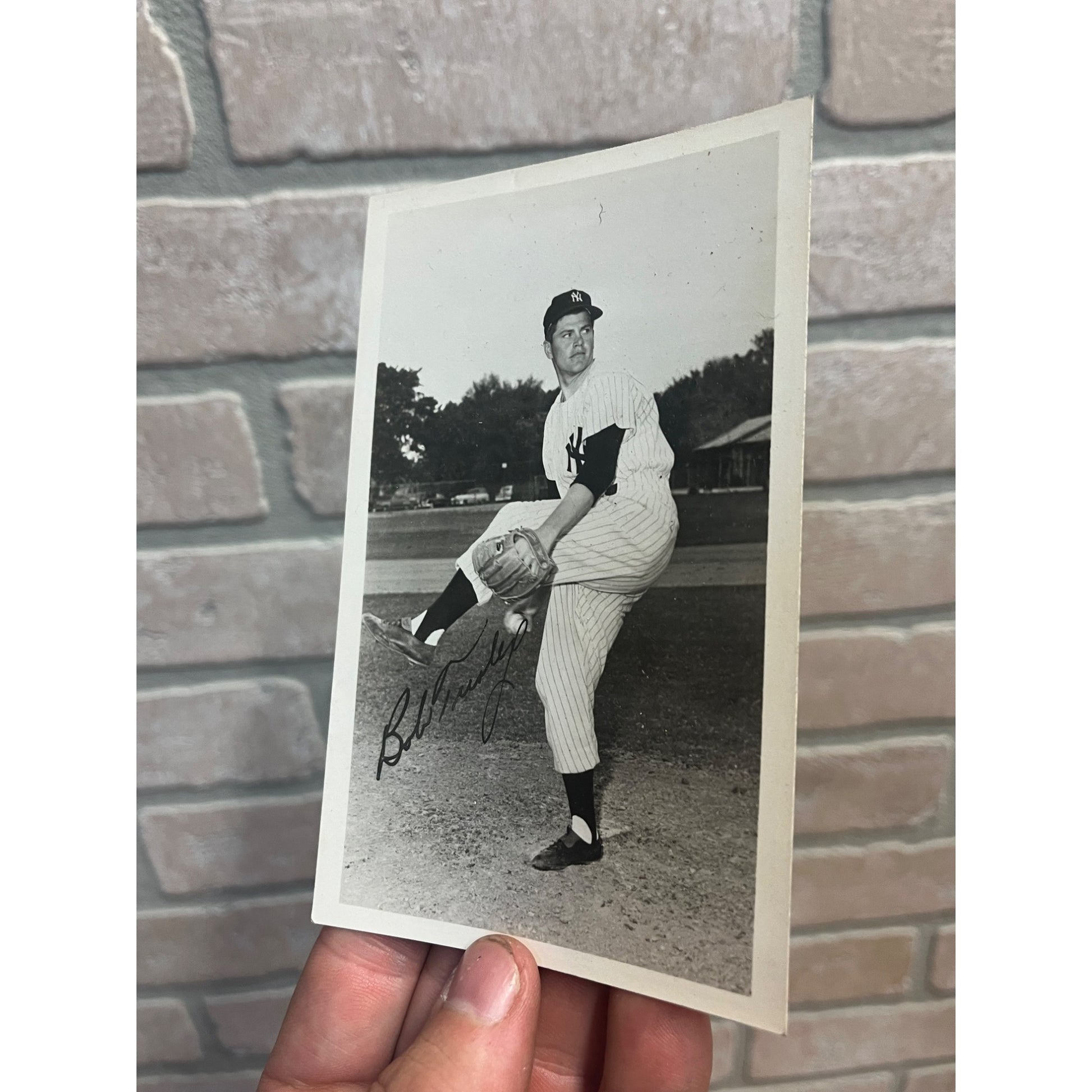 Vintage 1950s Bob Turley New York Yankees Pitcher Real Photo Postcard