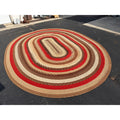 Antique Large Handmade Primitive Braided Area Floor Rug 11' x 14' Primitive Farmhouse