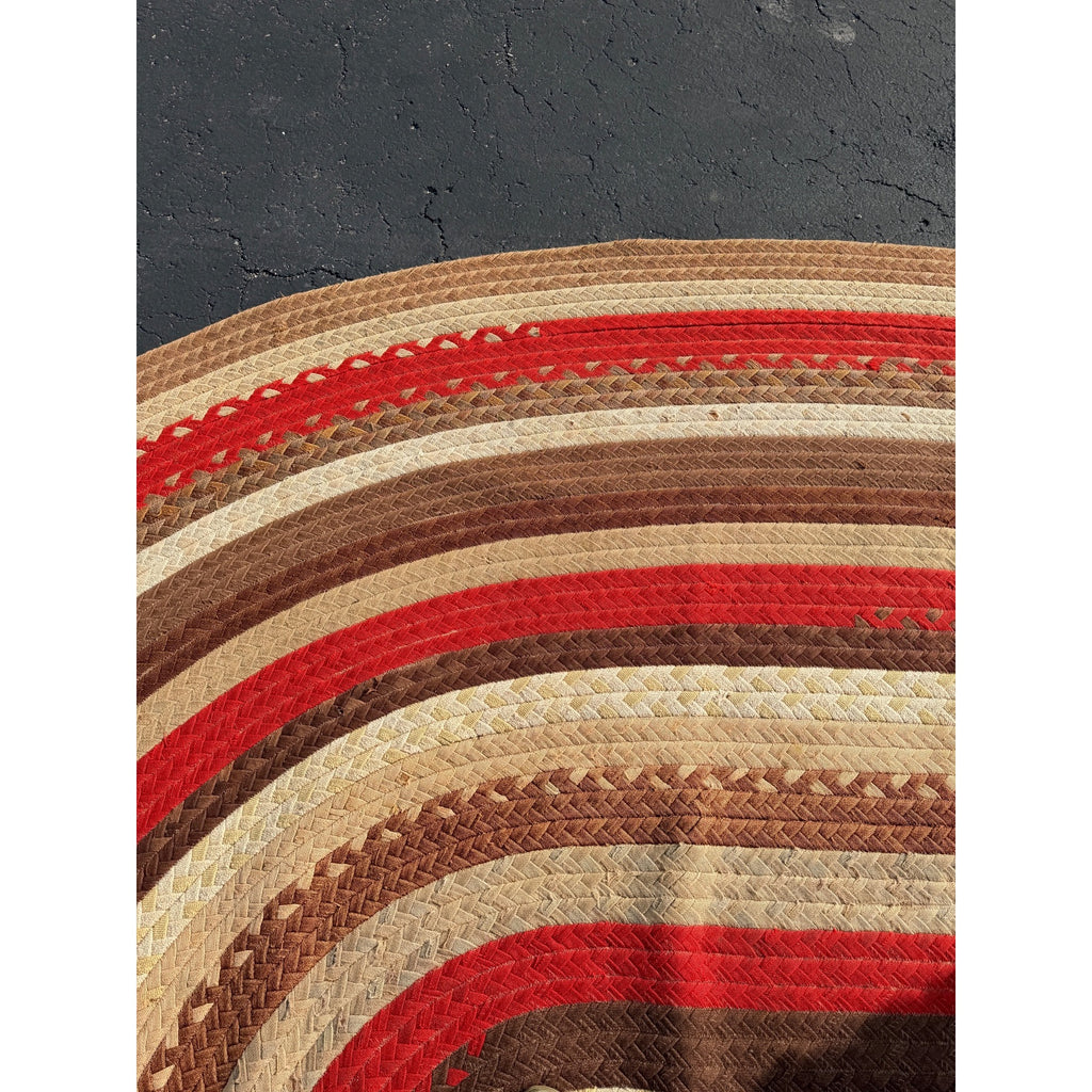 Antique Large Handmade Primitive Braided Area Floor Rug 11' x 14' Primitive Farmhouse