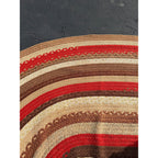 Antique Large Handmade Primitive Braided Area Floor Rug 11' x 14' Primitive Farmhouse