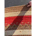 Antique Large Handmade Primitive Braided Area Floor Rug 11' x 14' Primitive Farmhouse