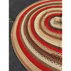 Antique Large Handmade Primitive Braided Area Floor Rug 11' x 14' Primitive Farmhouse
