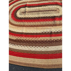 Antique Large Handmade Primitive Braided Area Floor Rug 11' x 14' Primitive Farmhouse