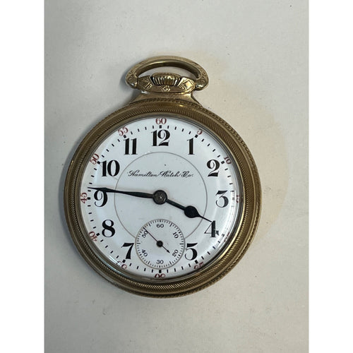 Hamilton Railroad Grade 940 18S 21J Pocket Watch 10K Rolled Gold Stellar Case
