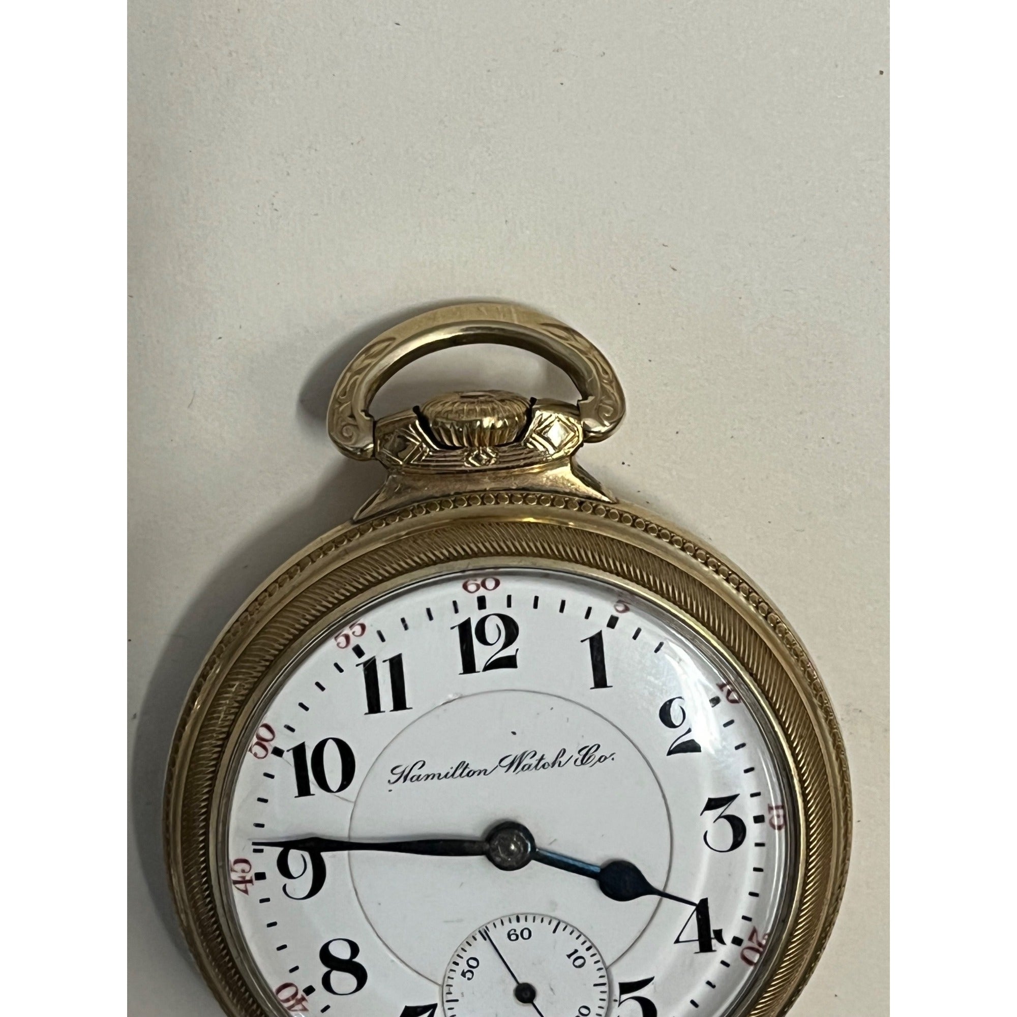 Hamilton Railroad Grade 940 18S 21J Pocket Watch 10K Rolled Gold Stellar Case