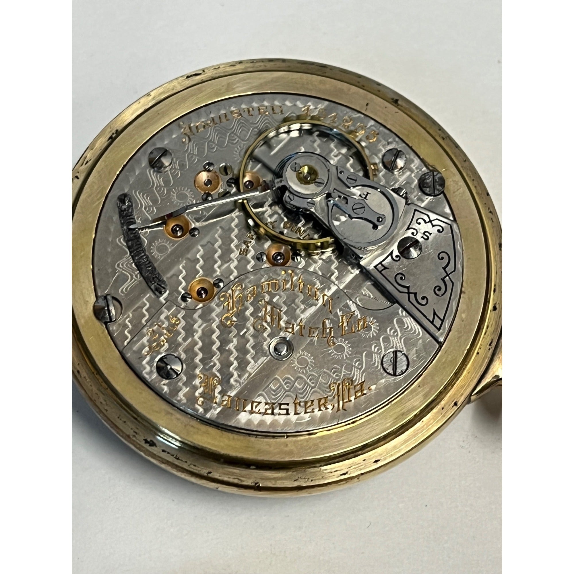 Hamilton Railroad Grade 940 18S 21J Pocket Watch 10K Rolled Gold Stellar Case