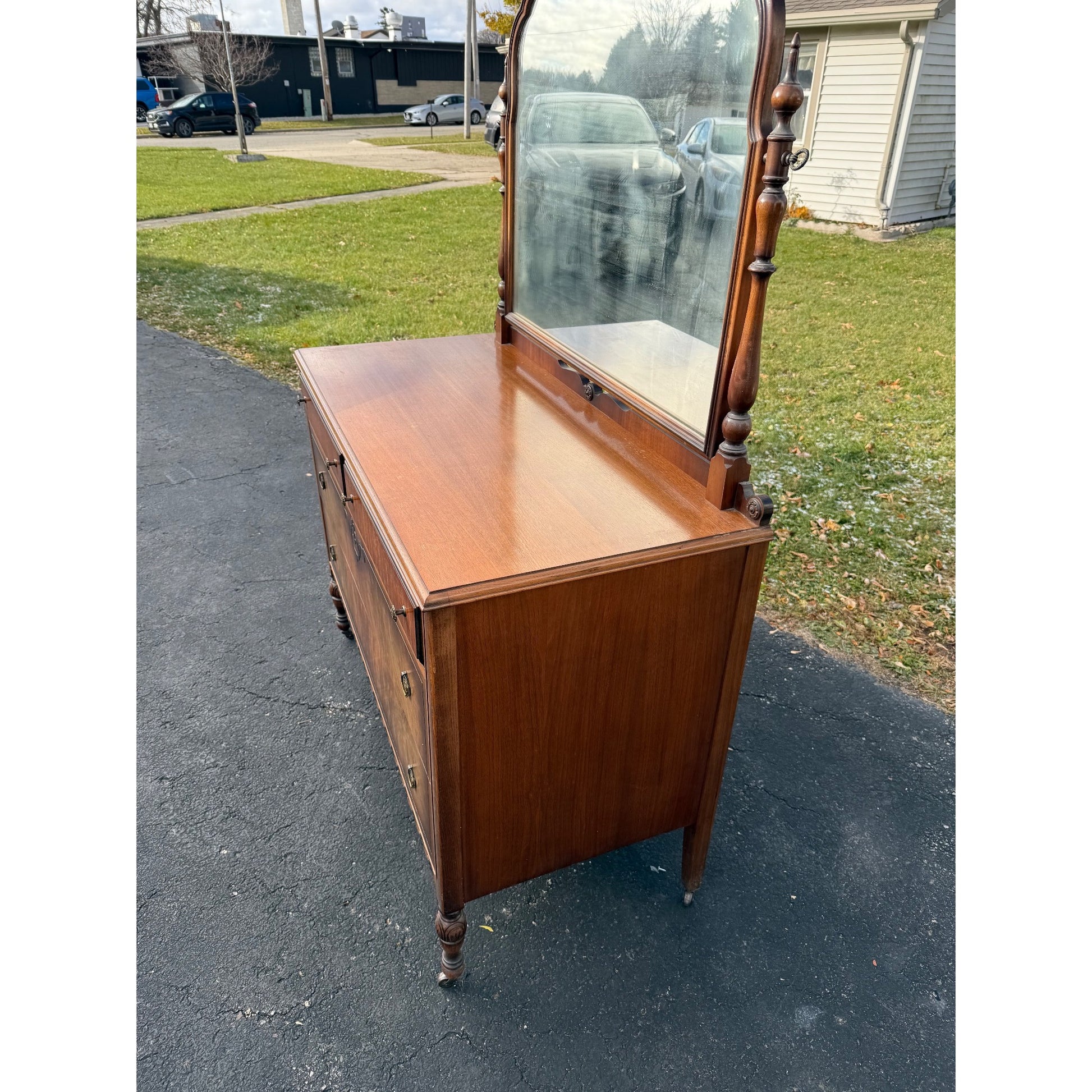 Vintage 1930s Art Deco Dresser w/ Mirror - Blackhawk Furniture Co.