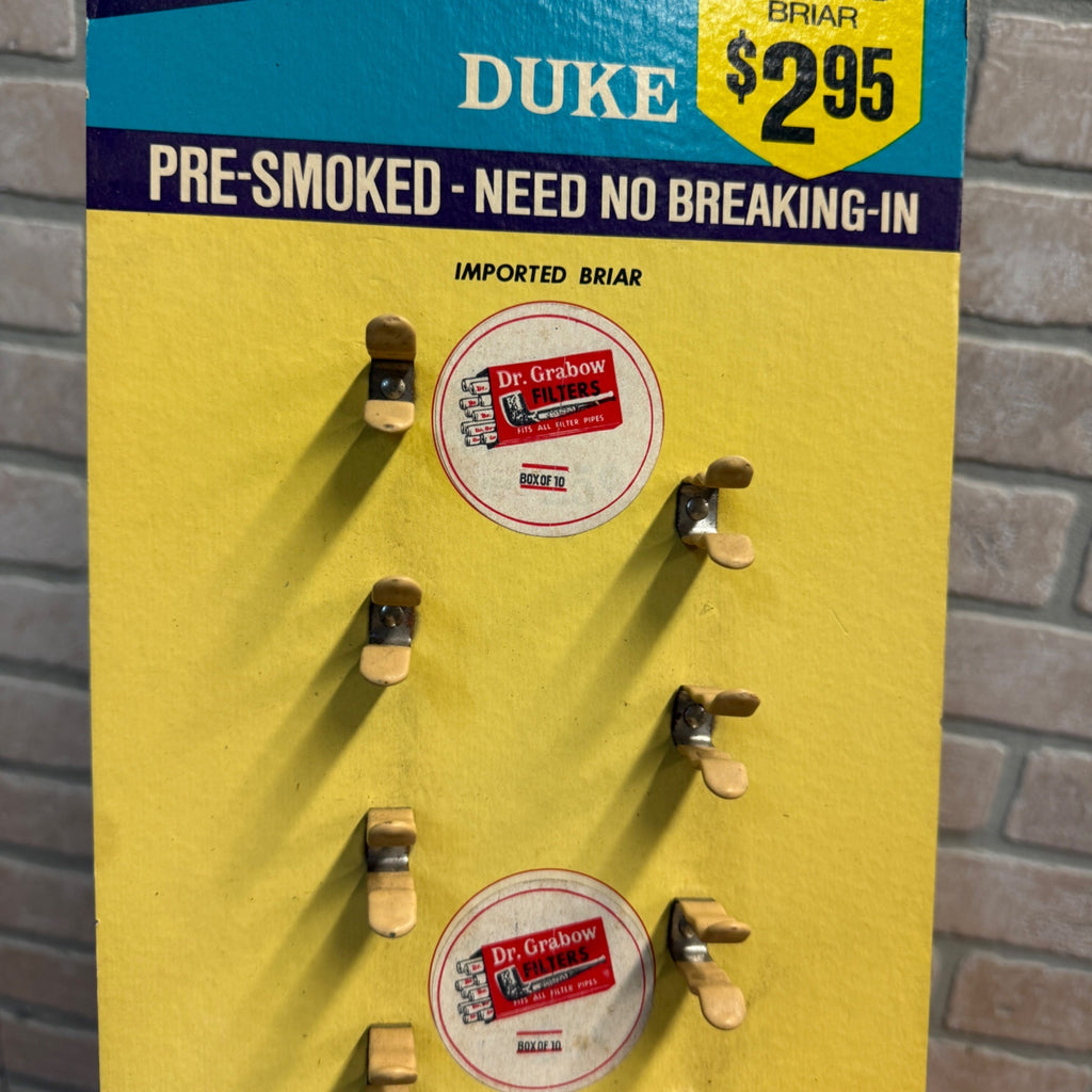 Dr Grabow Vintage Pipe Tobacco Smoking Display Stand Sign Retail Advertising.