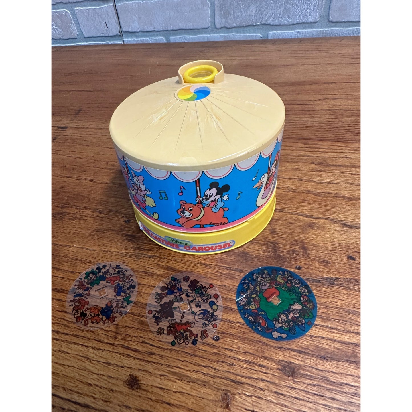 Vintage 1988 Disney Dreamtime Carousel Musical Projector w/ 3 Discs