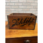 Schlitz Wooden Beer Crate 1933 "The Beer That Made Milwaukee Famous" Vintage
