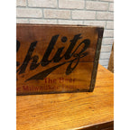 Schlitz Wooden Beer Crate 1933 "The Beer That Made Milwaukee Famous" Vintage