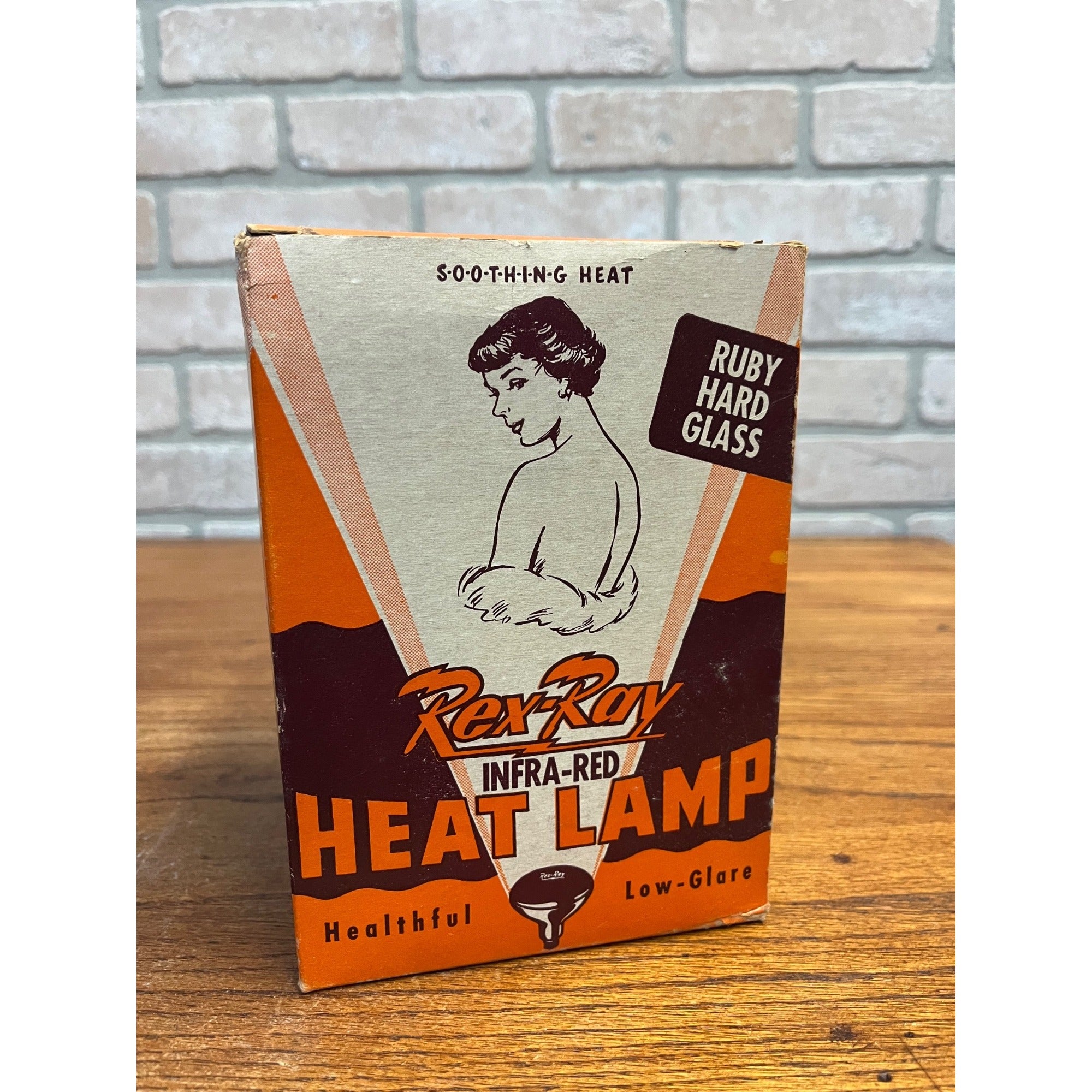 Vintage Rex-Ray Infa-Red 1950s 60s Heat Tanning Lamp Bulb Box Retro Prop Display