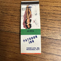 1940s 1950s Pinup Girl Girlie Matchbook Cover Patroon Inn Rensselaer NY