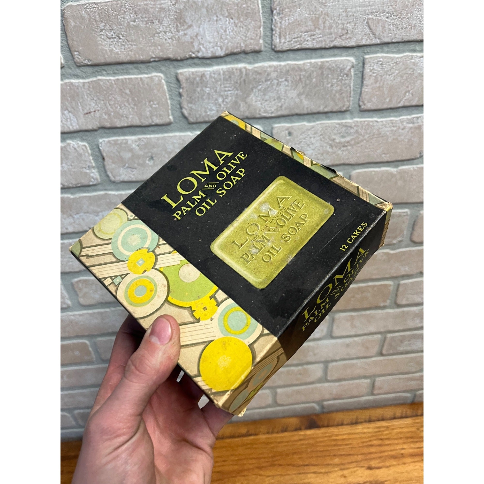 Vintage 1940s Palmolive Loam Oil Soap FULL NOS Store Display Box
