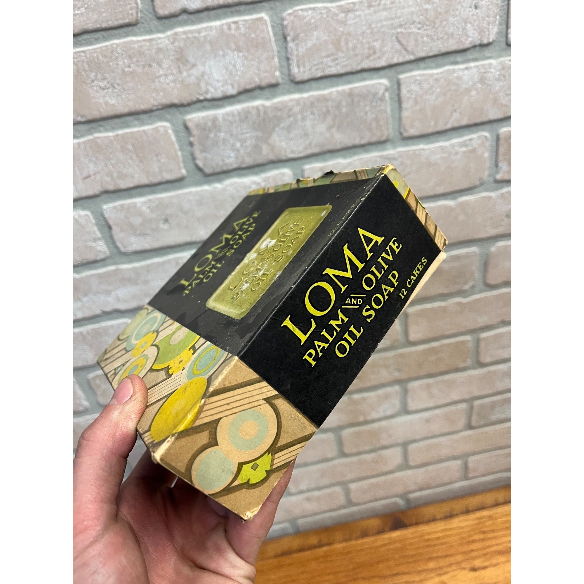 Vintage 1940s Palmolive Loam Oil Soap FULL NOS Store Display Box