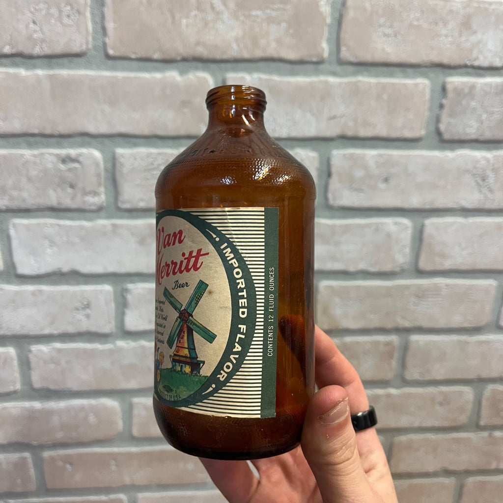 Vintage 12oz Stubby Van Merritt Beer Bottle Van Merritt Brewing Company Fort Wayne IN