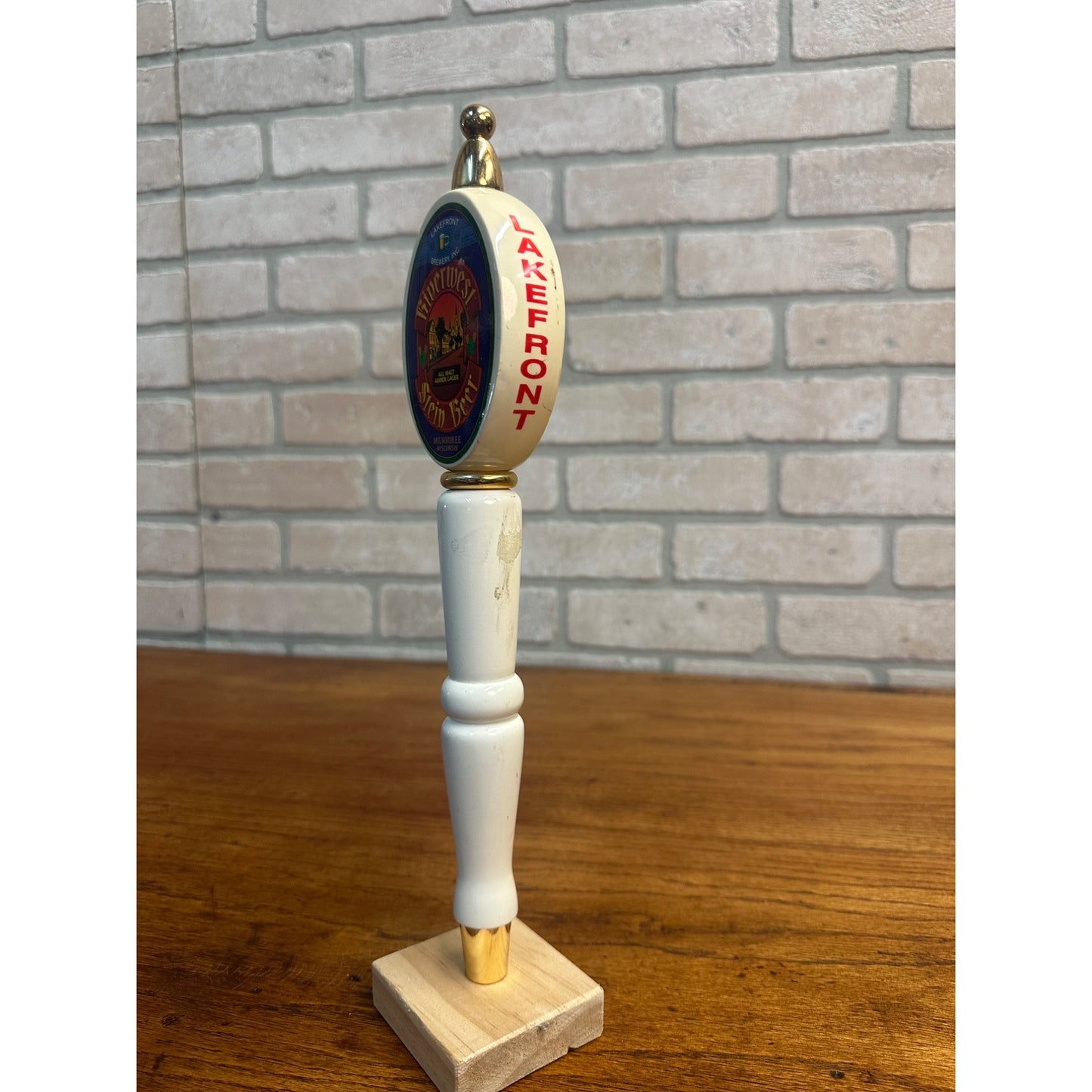 Vintage Lakefront Brewery Inc. Riverwest Stein Beer Beer Tap Handle Milwaukee